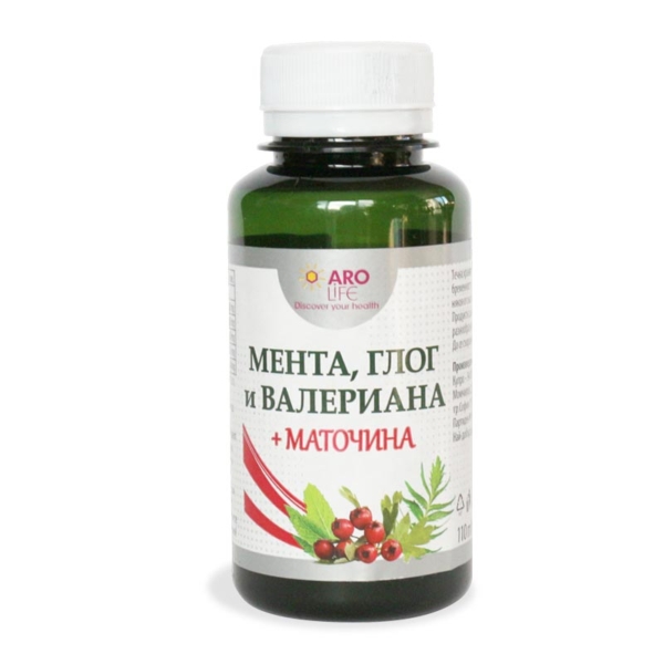 Мента, глог, валериана + маточина 110 ml